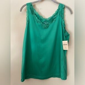 Coldwater Creek Green Camisole Tank M NWT